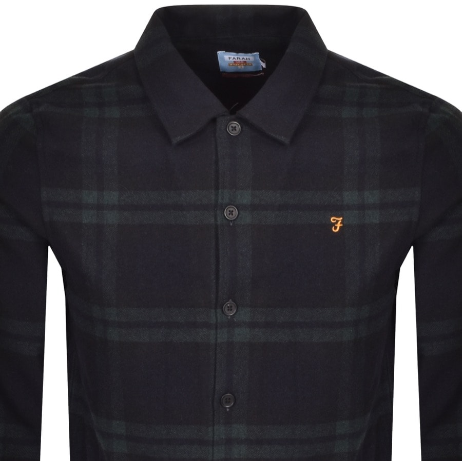 Alternative Image for ProductFarah Vintage Drummond Wool Check Overshirt Green2